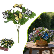 Buchet de flori artificiale cu fluturi, 29 cm
