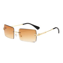 Lunettes de soleil rectangulaires sans monture unisexe 400