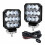 Luz de Trabalho LED Quadrada de 4 Polegadas com Kit de Chicote Elétrico, Luz de Direção Off-Road Âmbar Branca para Caminhão, SUV, ATV, , Picape 1