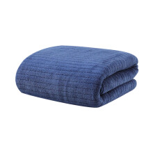 Serviettes de toilette extra larges en peluche, bleu foncé, 35,5 x 76 cm (lot de 3)