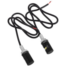 Luce targa in alluminio nero (2 pezzi)