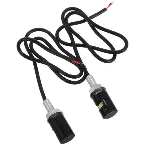 Luce targa in alluminio nero (2 pezzi)
