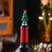 Tapón de vino de aleación con forma de Papá Noel, regalo decorativo navideño1