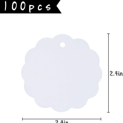 Gift Tags with String Round Blank Hang Tags 100 pcs