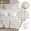 Juego de ropa de cama plisada de microfibra con edredón de 4 piezas. 8