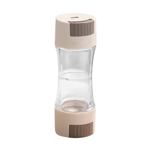 Bouteille à double compartiment pour assaisonnement portable (1 pièce)
