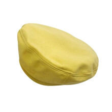 Boina fina de verano para mujer, color amarillo, talla única.