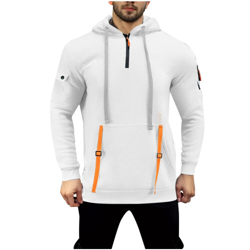 Moletom masculino leve com capuz e manga curta estampada 1