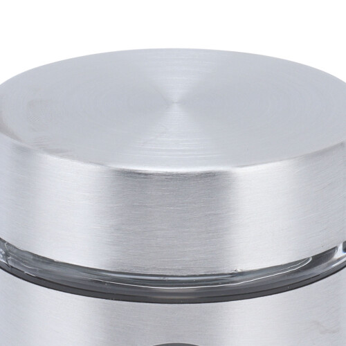 Kaffebehållare Silver Järn Glas Mini Lufttät 1 st 2
