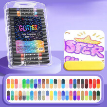 Conjunto de Canetas Gel com Glitter em Cores Metálicas - 96 Unidades de 10ml