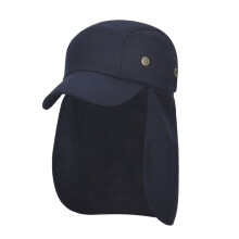 Gorro de pesca con capa para el cuello UPF50+ Azul oscuro Talla única