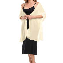 Châle de mariée en mousseline, foulard de soirée soyeux, 1 pièce