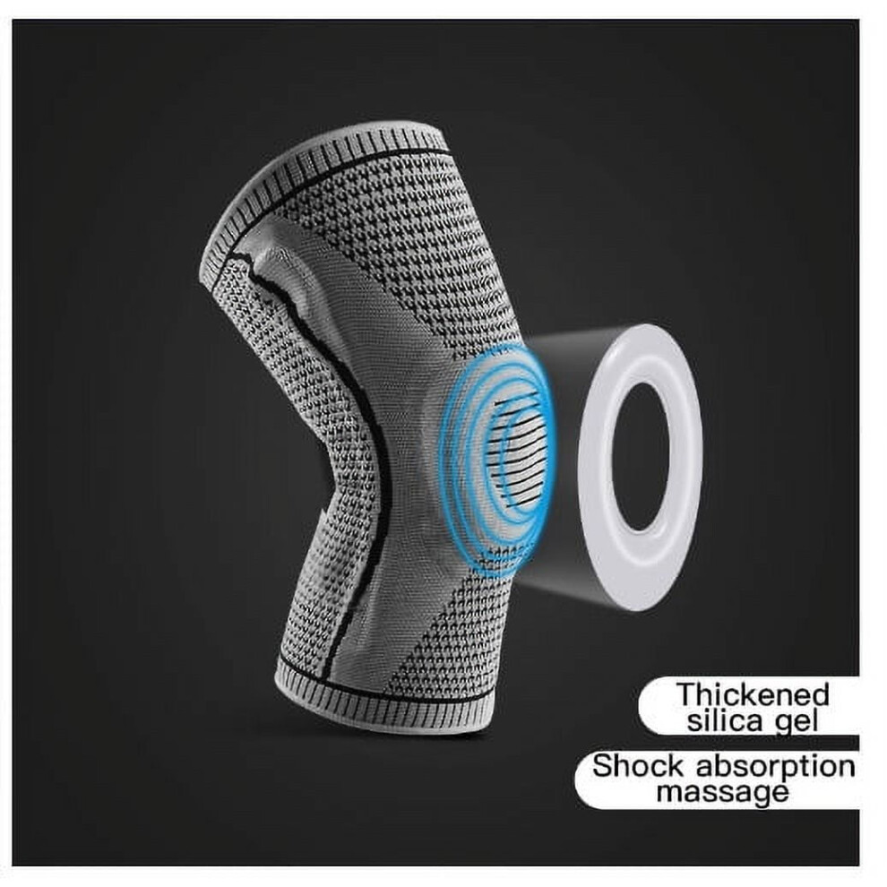 Knee Compression Sleeve Athletic Light Gray