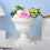 Vit plastblomkruka urnaplanter 30 cm 6