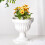 Vit plastblomkruka urnaplanter 30 cm 5