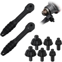 2-in-1 Drill Chuck Ratchet Spanner, Upgraded Key Wrench, Universal Replacement Tool Compatible with Most Electric Drills & Power Tools