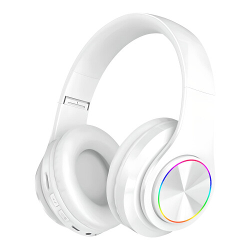 Casque audio supra-auriculaire pliable Bluetooth 5.0 or rose