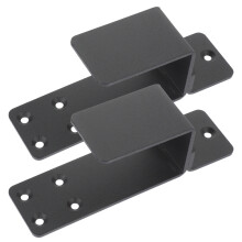 Door Mount Brackets U Shaped Steel 2Pcs 5.6X1.8X1.6In