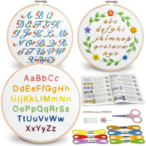 Embroidery Stitches Practice Kit for Beginners