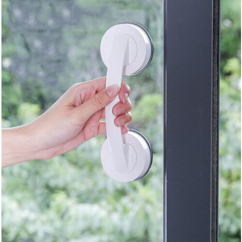 Sugkoppsdörrhandtag för glasspegel Vit stor