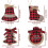 Christmas Tree Ornament Red Black Buffalo Check 8 Pcs 2