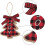 Christmas Tree Ornament Red Black Buffalo Check 8 Pcs 3
