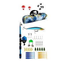 Kids Fishing Rod Kit 1.8m with Reel, Tackle, Camo Bag