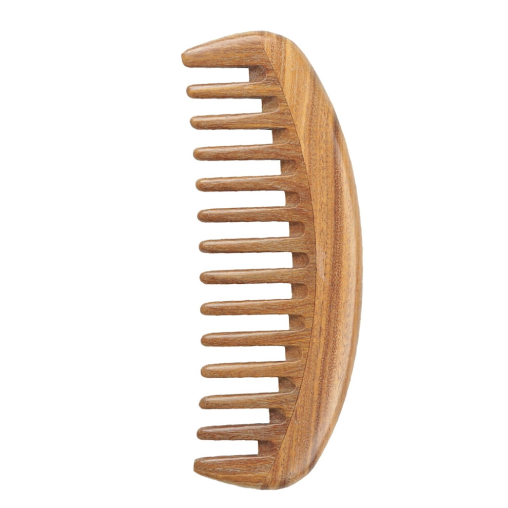 Sandalwood wide-tooth wooden comb for scalp massage 1 pc