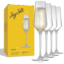 Flûtes à champagne Layla en cristal, 200 ml (6,7 oz), lot de 4