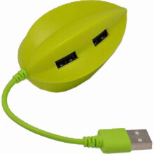 Concentrador USB de plástico de 4 puertos para frutas y verduras.