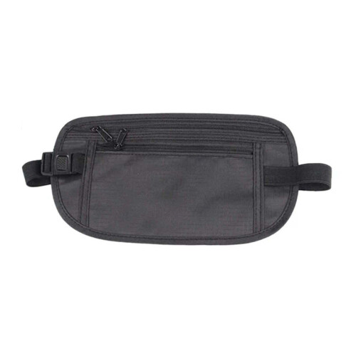 Cinto de corrida esportivo ajustável com bolsos com zíper.