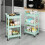 3-Tier Rolling Cart with Detachable Tray Top 1