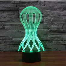 Abstrakt 3D-illusion natlampe med berøringsfunktion, 16 farver