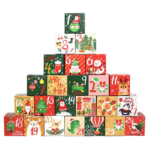 Calendrier de l'Avent de Noël - Boîte de 24 bonbons