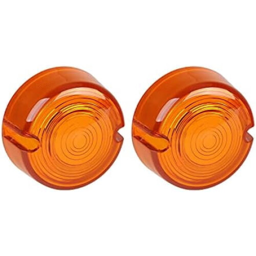 Motorrad-Blinkerglas, bernsteinfarben, flach, 3 Zoll