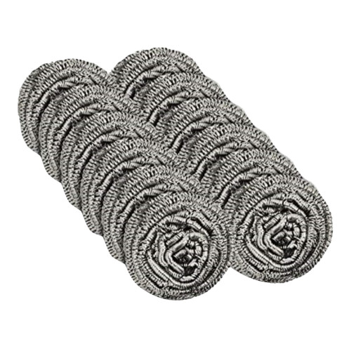 Skrubberpuder til rustfrit ståltråd, 12 stk.