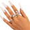 Gold Chunky Stackable Rings Set for Women 5-Piece 1