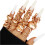 Gold Chunky Stackable Rings for Women 5-Piece Set 1