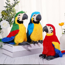 Ara-Papagei-Plüschtier, weicher Stoffvogel, 25 cm, 3 Stück