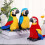 Arara de Pelúcia, 25 cm, 3 Peças 1