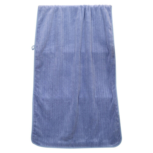 Serviette de bain en microfibre bleue 61 x 119 cm