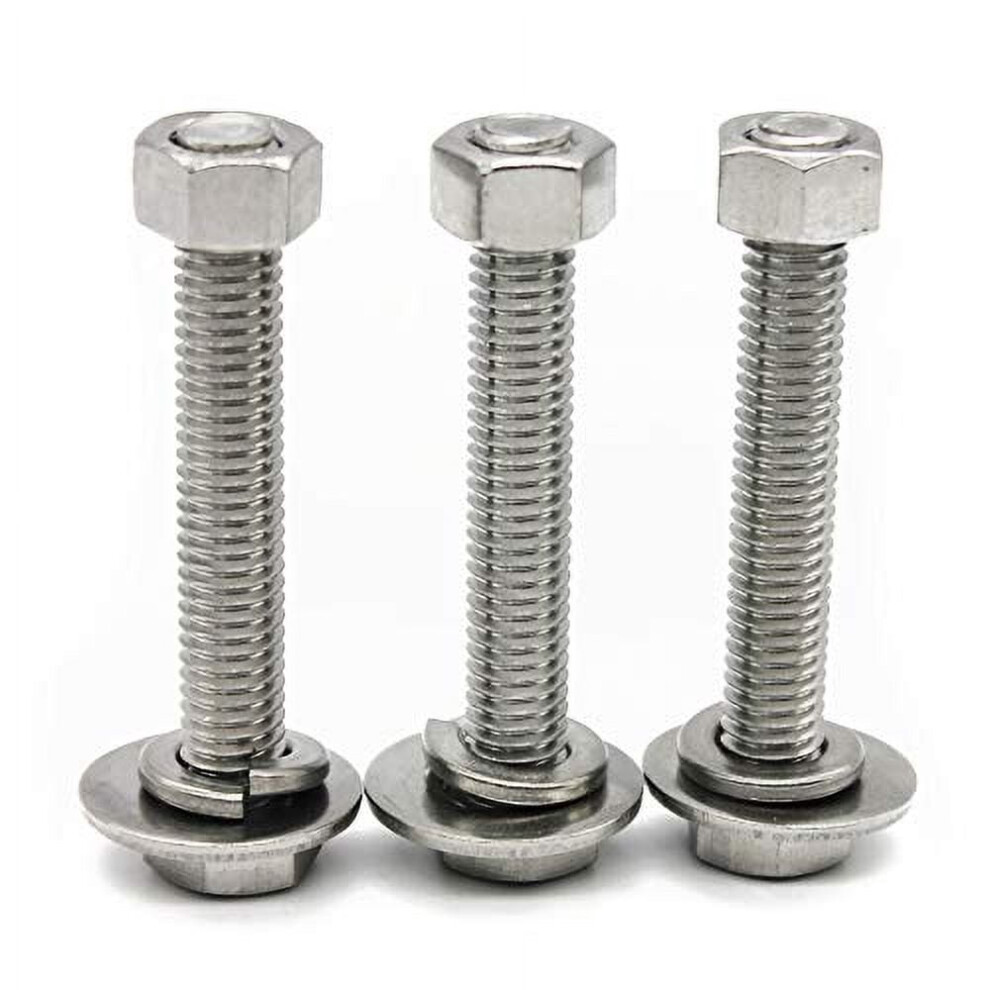 Stainless Steel Hex Bolts With Nuts And Washers 10 Sets 968604316883