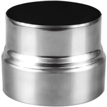 Stainless Steel Stove Pipe Reducer Flue Connector, 12cm to 11cm, Compatible with Standard Chimney Systems
