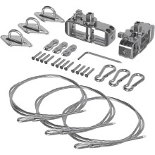 Kit de quincaillerie pour voile d'ombrage, câble de tension en acier de 5,5 m (18 pi).