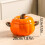 Ceramic Pumpkin Bowl Dutch Oven with Lid 1 Piece 3