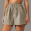 Stribede dameshorts med lommer, 1 par 2