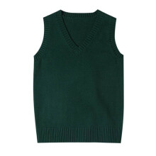 Women's vintage knitted sleeveless vest green XL