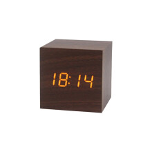 Despertador em formato de cubo com controle de voz para mesa de quarto