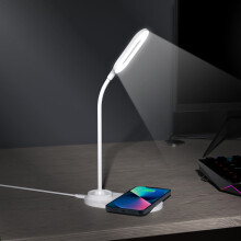 Lampada da scrivania a LED con caricatore wireless e porta USB, 3 colori
