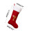 Meias de Natal de veludo vermelho com punho branco, 45 cm (17,7 polegadas) 4
